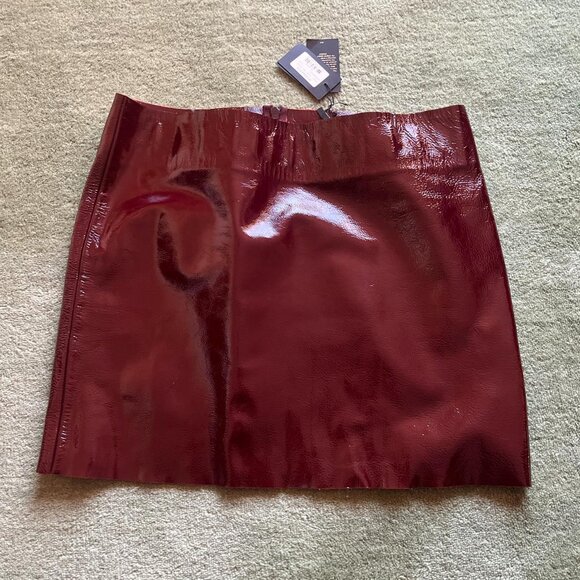 Maje Women's Red and Burgundy Skirt